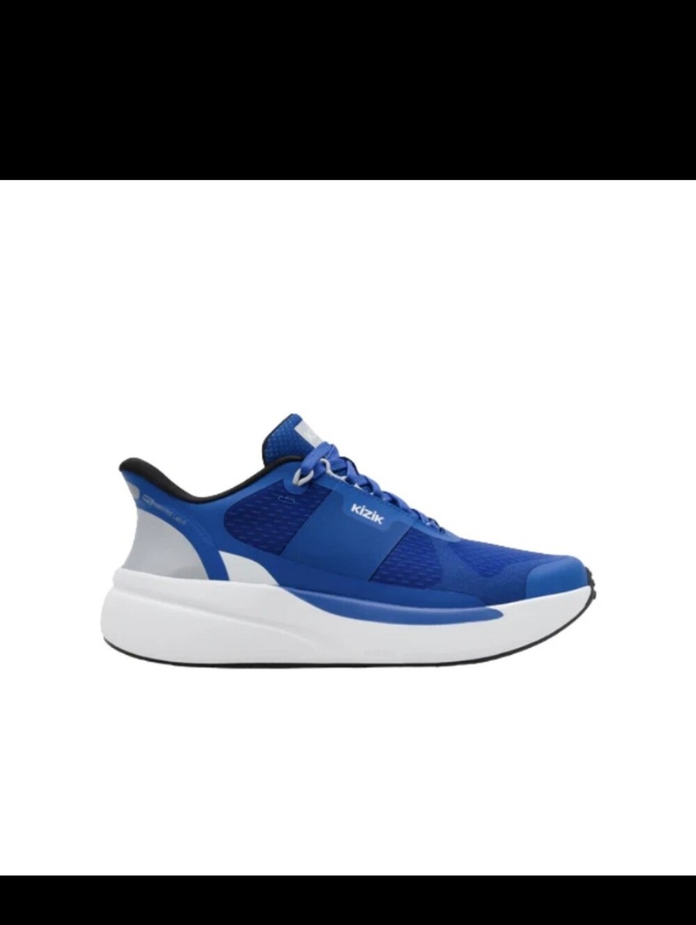 Kizik Mens Freedom Run Hands Free Running Shoes Sneakers Lapis Blue/White